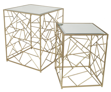 Набор из 2-х столов с зеркальной поверхностью Richmond