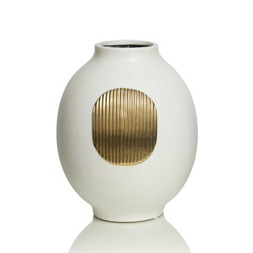 Белая ваза из керамики Maldera