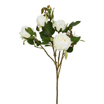 Ветка розы белой 54 см