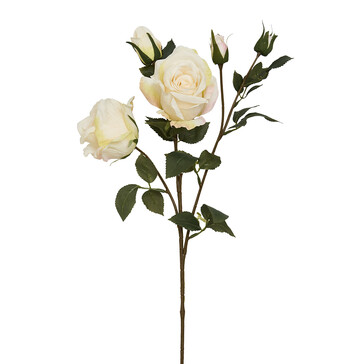 Ветка розы кремовой 64 см