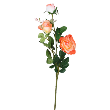 Ветка розы оранжевой 106 см