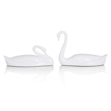 Набор из 2-х декоративных фигурок лебедей Swans