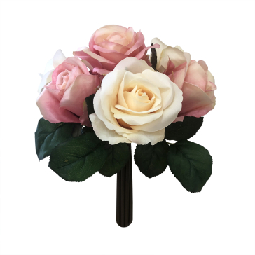 Букет из персиково-розовых роз