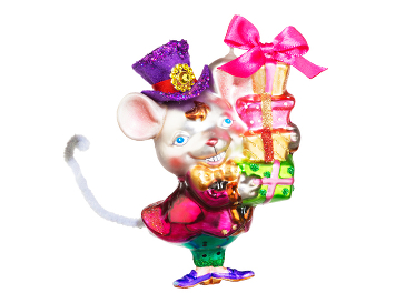 Мышь Джентльмен с подарками