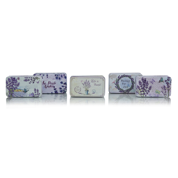 Металлическая коробочка Lavender, цена за 1 шт.