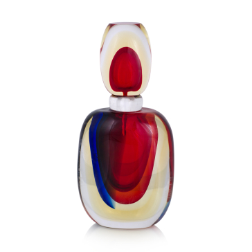 Янтарно-красный парфюмерный флакон из муранского стекла