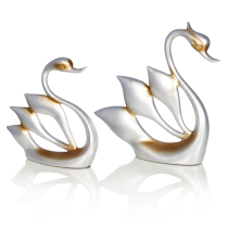 Набор из 2-х декоративных фигурок лебедей Golden Swans