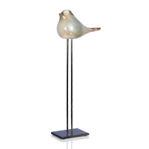 Стеклянная птица на металлической подставке Hessie