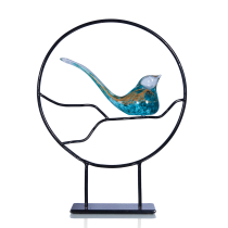 Композиция со стеклянной птицей на металлической подставке Ronda
