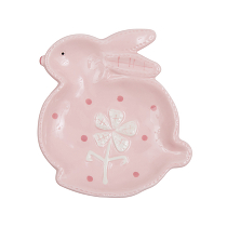 Керамическая тарелка Pink Bunny