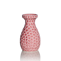 Керамическая вазочка Tetra розовая
